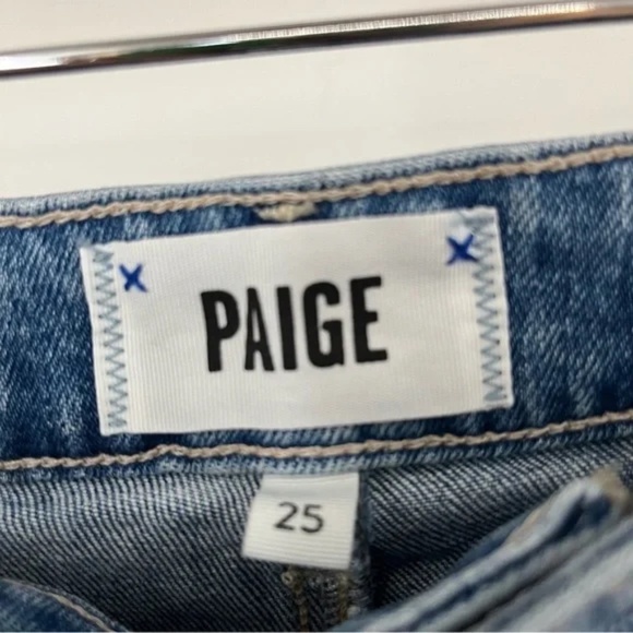 PAIGE 25x28 Sarah Slim high rise straight distructed capulet 0644 - Picture 5 of 12